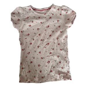 Mini Boden pink floral pointelle shirt size 8/9